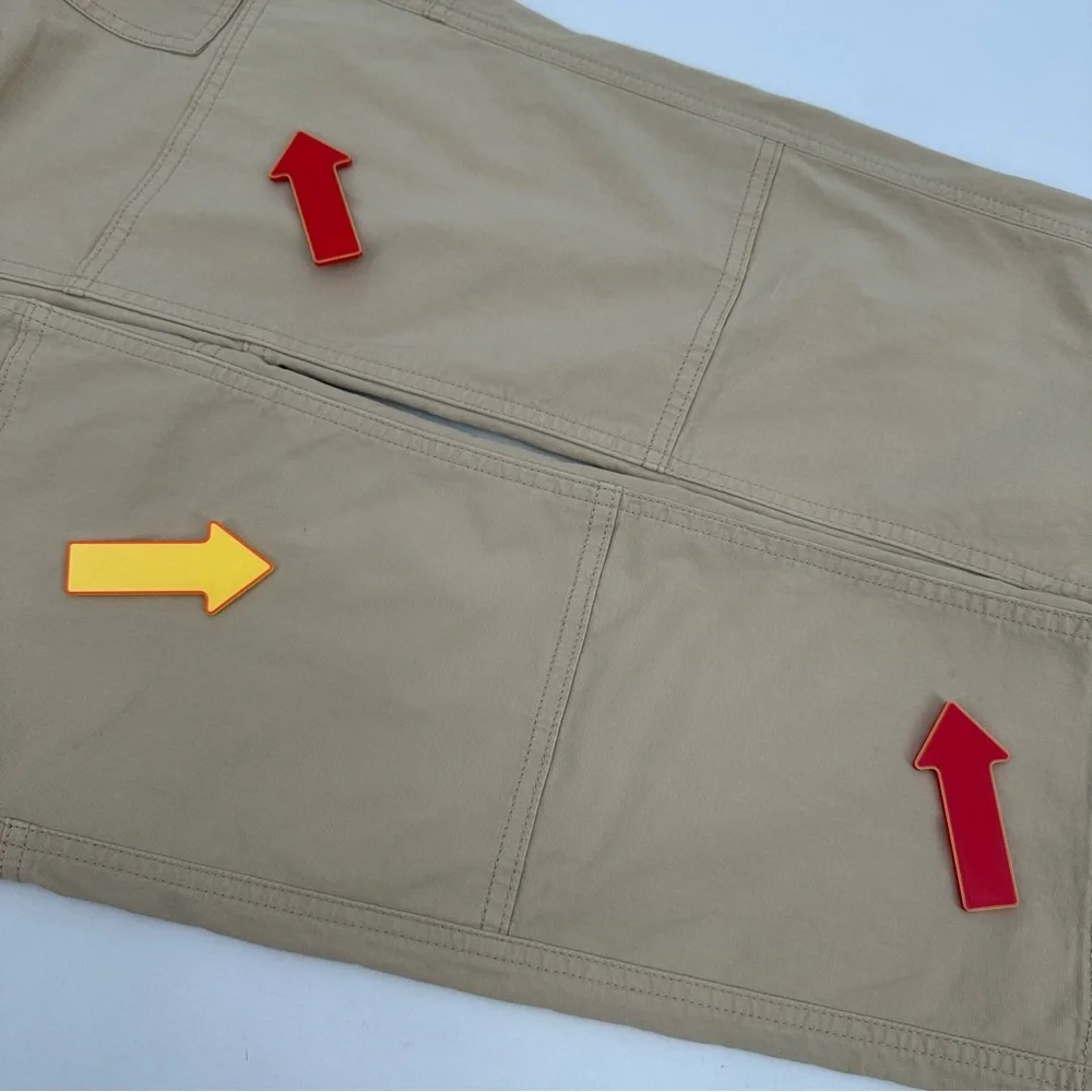 LL Bean Pants Women 10P Beige Tan Stretch Canvas Cargo Favorite Fit Straight Leg